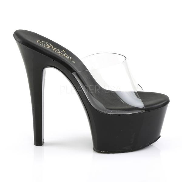 Plateau Pantolette ASPIRE-601 transparent / schwarz