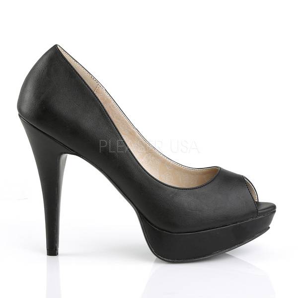 Klassischer Peep Toe Pump CHLOE-01 schwarz