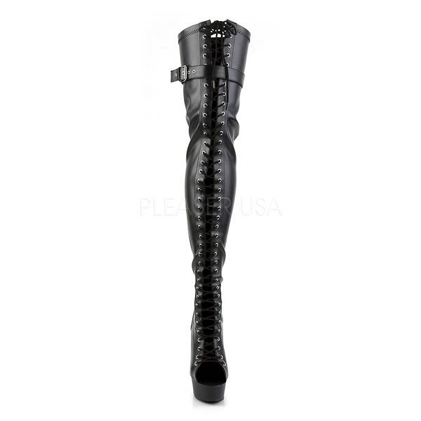 Peep-Toe Overknees mit Plateau DELIGHT-3025