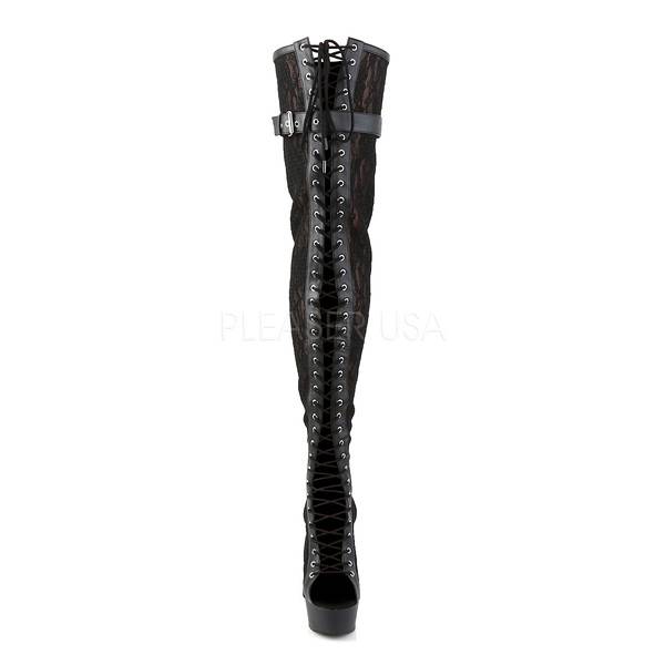 Peep-Toe Overknees mit Plateau DELIGHT-3025ML