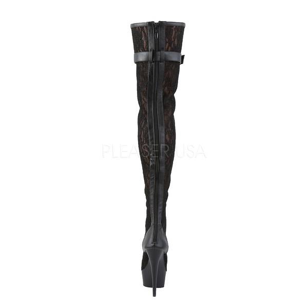 Peep-Toe Overknees mit Plateau DELIGHT-3025ML