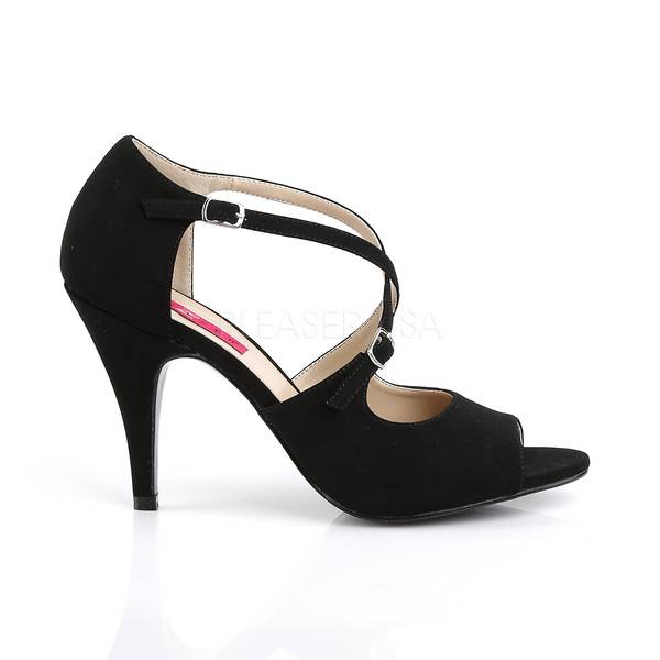 Peep Toe Pumps mit Knöchelriemen DREAM-412 schwarz