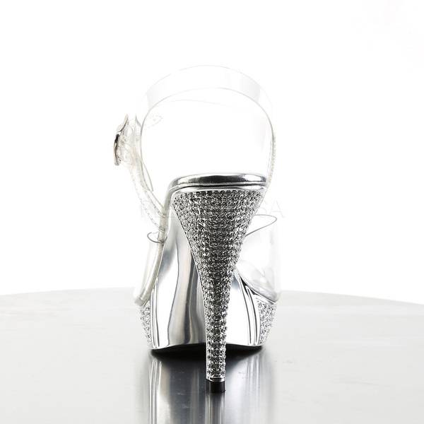 Sandaletten High Heels mit Knöchelriemen und Miniplateau ELEGANT-408