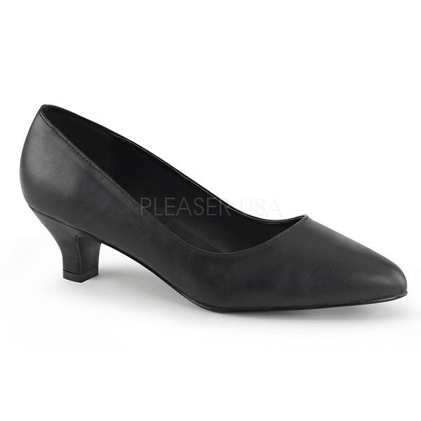 Klassische Low Heel Pumps FAB-420 schwarz
