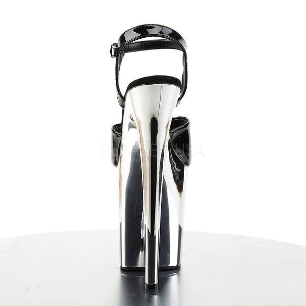 Extreme Plateau Sandalette FLAMINGO-809 schwarz / silber