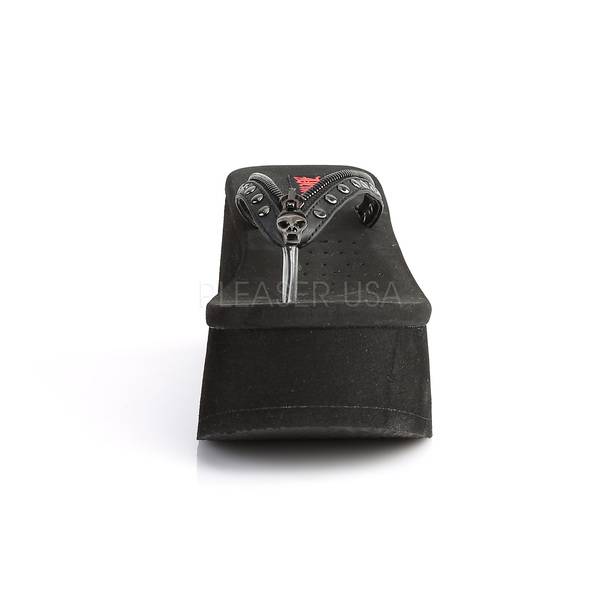 Plateausandale mit Zierreißverschluss FUNN-33 schwarz