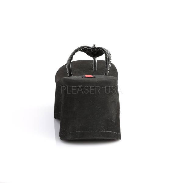 Plateausandale mit Zierreißverschluss FUNN-33 schwarz