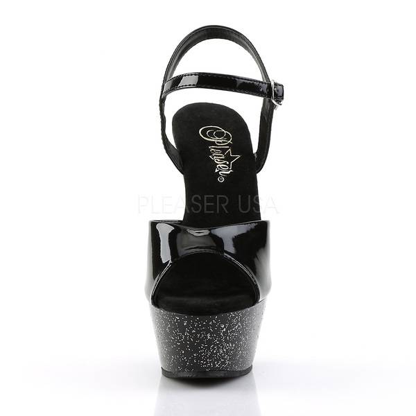 Sandalette mit Glitter Plateau KISS-209MG schwarz