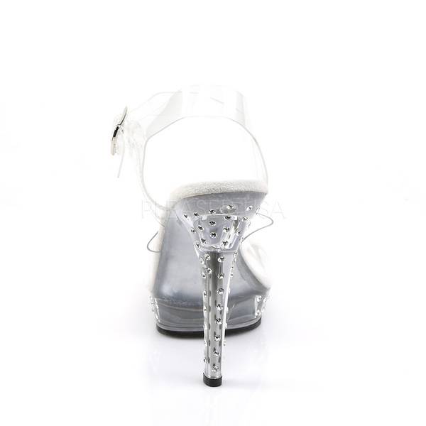 Miniplateau Knöchelriemen Sandalette LIP-108SDTtransparent