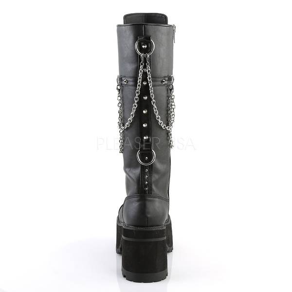 Kniehoher Stiefel mit Metallreißverschluss RANGER-303 schwarz