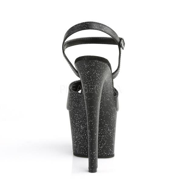 Plateau Glitter Sandalette SKY-309MMG schwarz