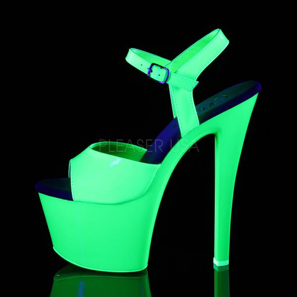 Plateau Sandalette SKY-309UV Lack neon grün