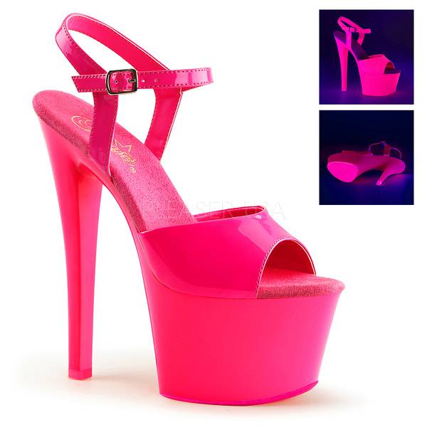 Plateau Sandalette SKY-309UV Lack neon pink
