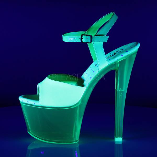 Neon Plateau Sandalette SKY-309UVT grün