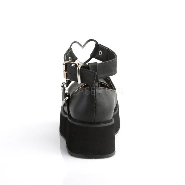 Mary Janes mit Herz O-Ringen SPRITE-02 schwarz