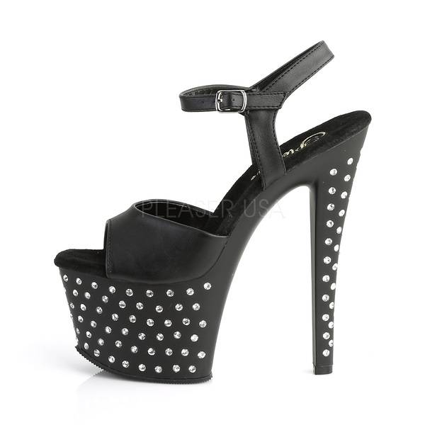 Sandaletten High Heels mit Knöchelriemen und Plateau STARDUST-709