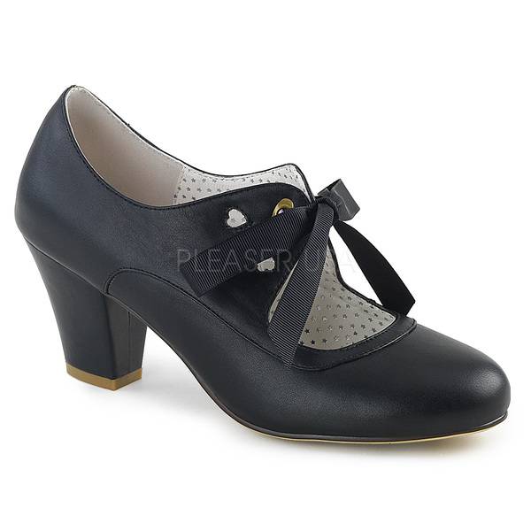 Mary Jane Pumps mit cut outs WIGGLE-32 schwarz