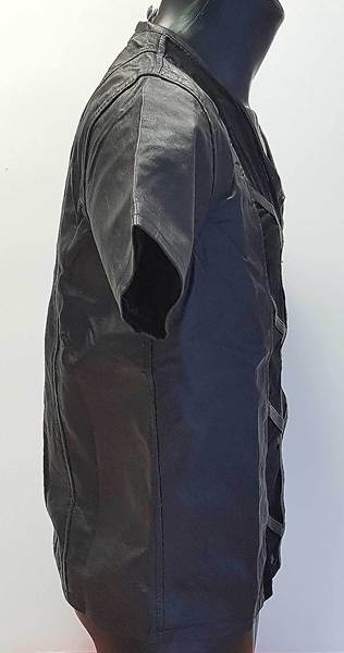 Ledershirt mit Netzeinsatz