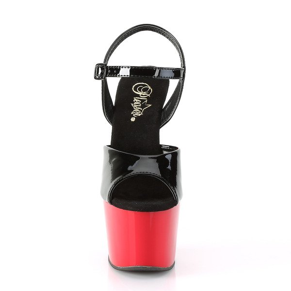 Plateau Ankle Strap Sandale ADORE-709 schwarz / rot