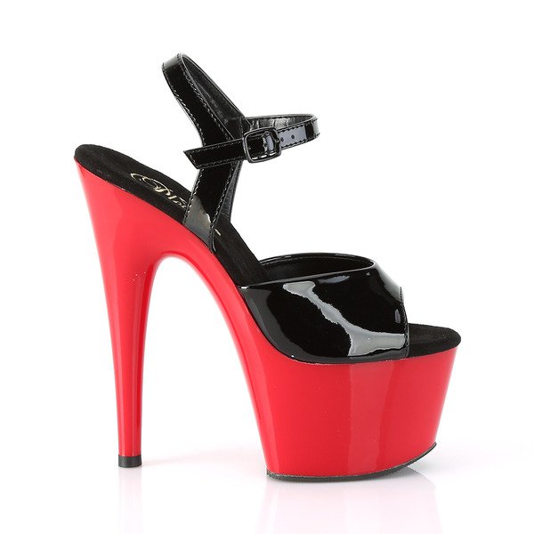 Plateau Ankle Strap Sandale ADORE-709 schwarz / rot