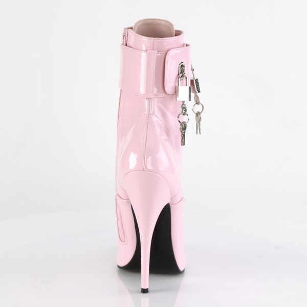 Stiefelette mit austauschbaren Fußfesseln DOMINA-1023 pink