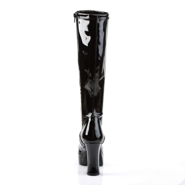 Kniehohe Stiefel mit Plateau EXOTICA-2000 Lack schwarz
