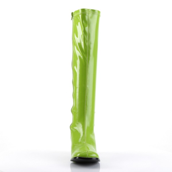 Kniehoher Stiefel mit Blockabsatz GOGO-300 grün