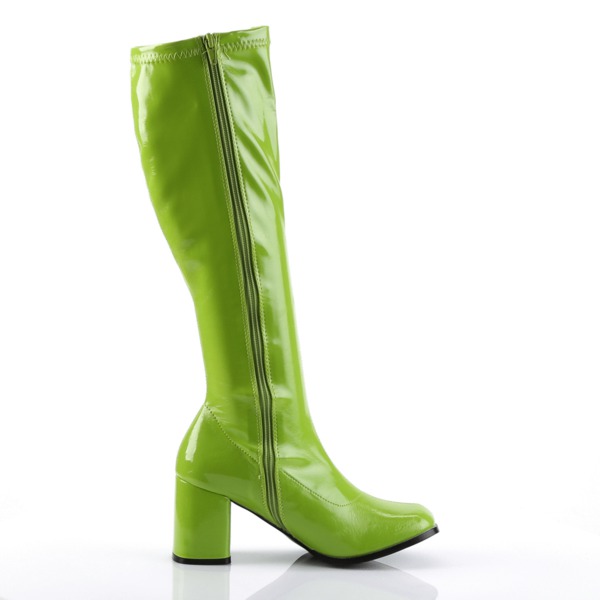 Kniehoher Stiefel mit Blockabsatz GOGO-300 grün