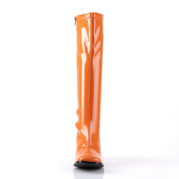 Kniehoher Stiefel mit Blockabsatz GOGO-300 orange