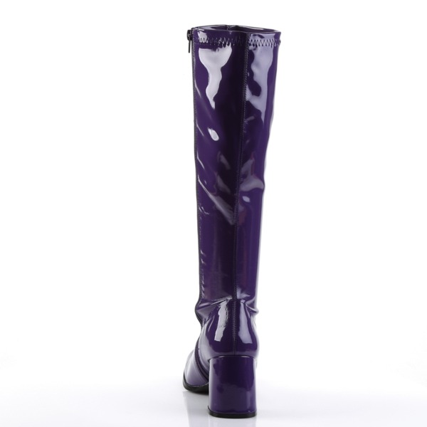 Kniehoher Stiefel mit Blockabsatz GOGO-300 violett