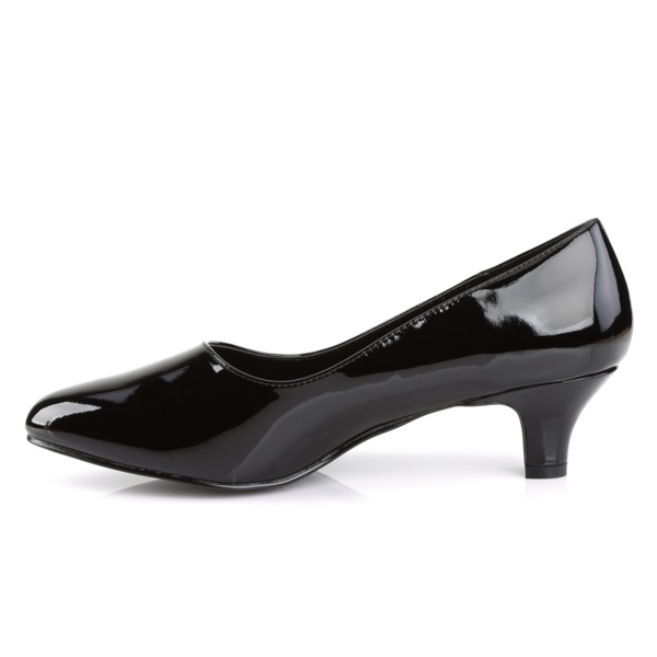 Klassische Low Heel Pumps FAB-420 Lack schwarz
