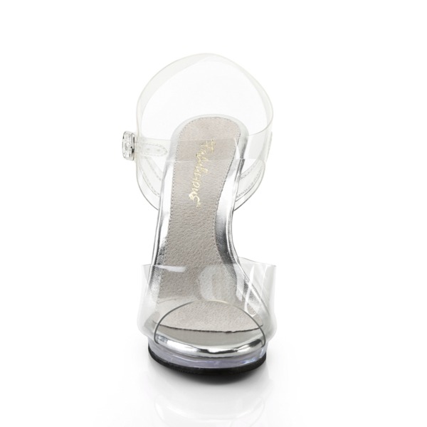Knöchelriemen Sandalette FLAIR-408 transparent