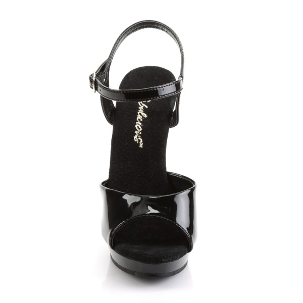 Knöchelriemen Sandalette LIP-109 Lack schwarz