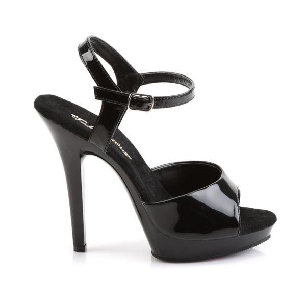 Knöchelriemen Sandalette LIP-109 Lack schwarz