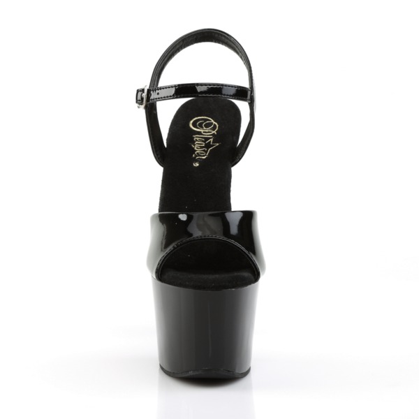 Plateau Sandalette SKY-309 Lack schwarz