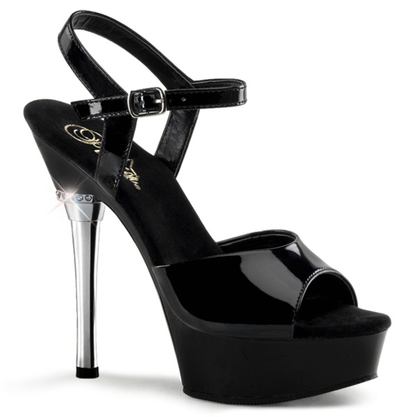 Miniplateau Sandalette ALLURE-609 Lack schwarz