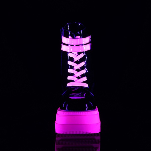 Neon Boots SHAKER-52 schwarz / neonpink