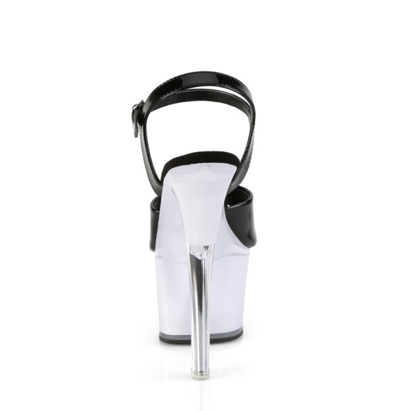 LED beleuchtete Knöchelriemensandale DISCOLITE-709 schwarz / neon