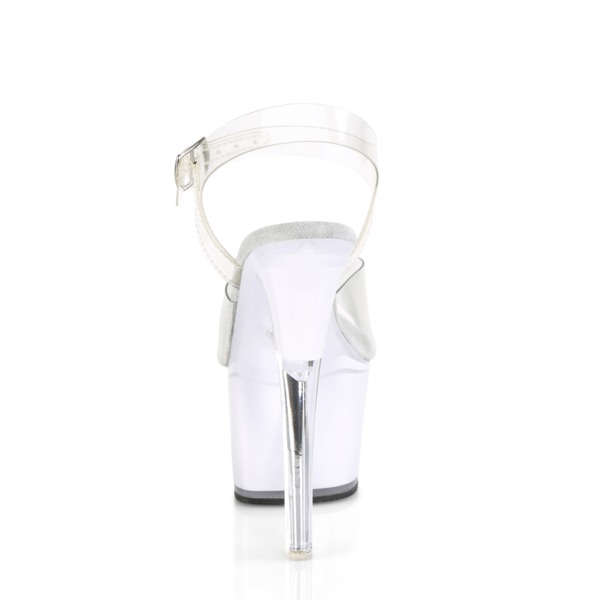 LED Plateau Sandalette ILLUMINATOR-708 transparent / weiß