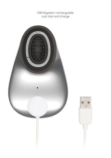 Freihand Saug & Vibrations Spielzeug Twitch - Silber