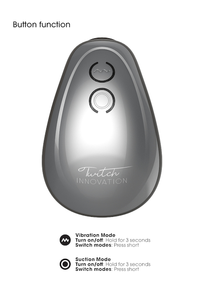 Freihand Saug & Vibrations Spielzeug Twitch - Silber