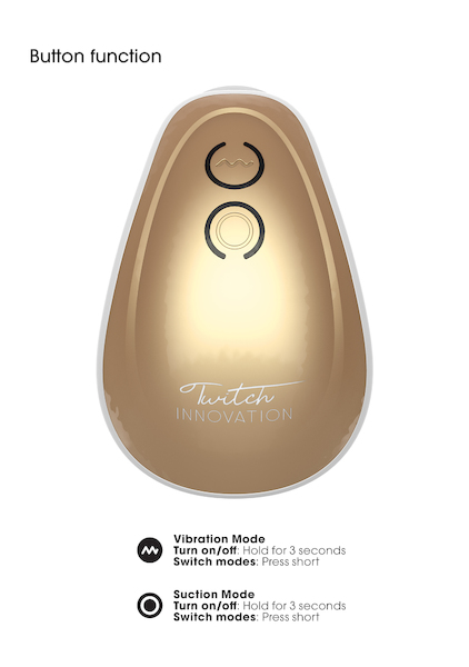 Freihand Saug & Vibrations Spielzeug Twitch - Gold 