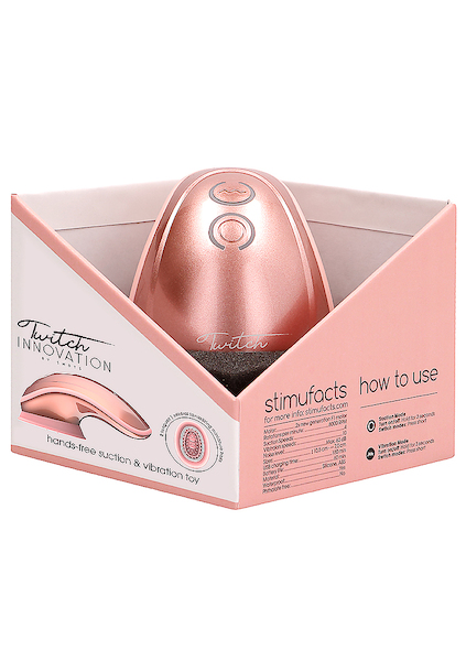 Freihand Saug & Vibrations Spielzeug Twitch - Rose Gold