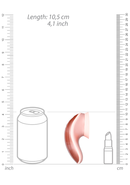 Freihand Saug & Vibrations Spielzeug Twitch - Rose Gold