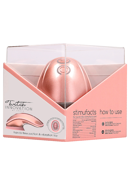 Freihand Saug & Vibrations Spielzeug Twitch - Rose Gold