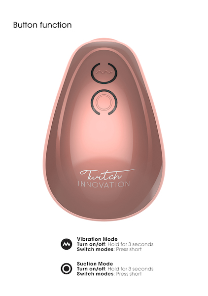 Freihand Saug & Vibrations Spielzeug Twitch - Rose Gold