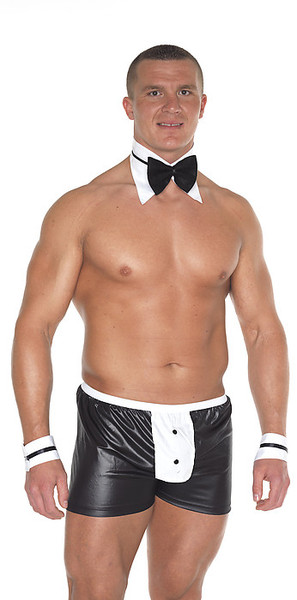 Gigolo-Set 4-tlg. schwarz/weiß