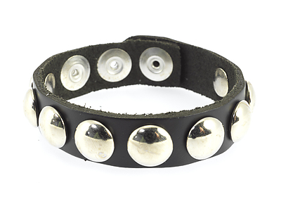 Penisriemen Leder schwarz mit vielen Nieten