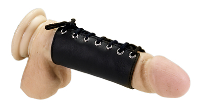 Penismanscgette Leder-LUX Schwarz