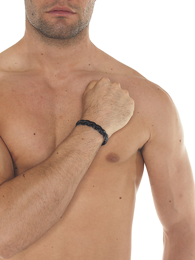 Armband Leder schwarz